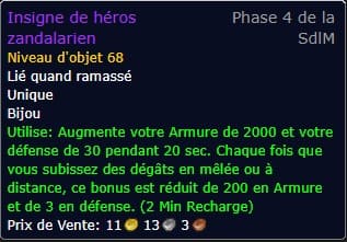 Insigne de héros zandalarien
